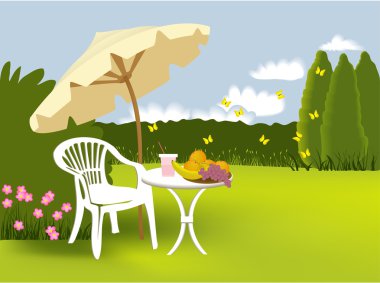 Garden relaxing clipart