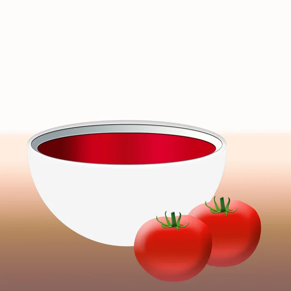Sopa de tomate —  Vetores de Stock