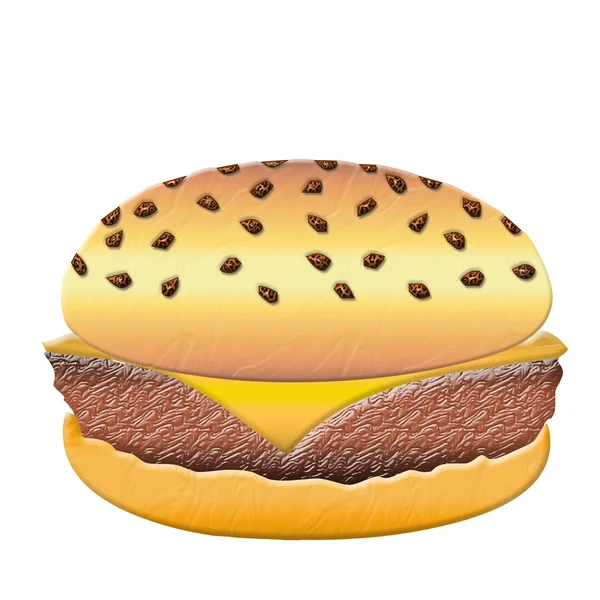 Hambúrguer de queijo —  Vetores de Stock