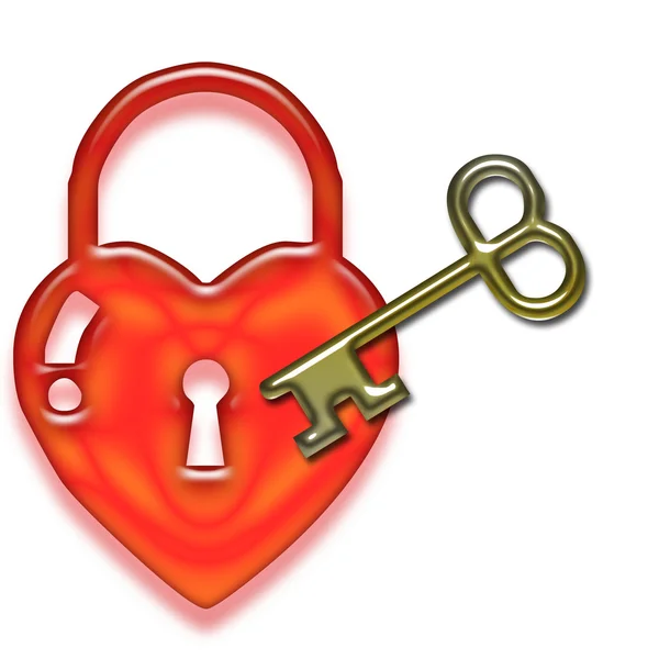 stock vector Heart lock