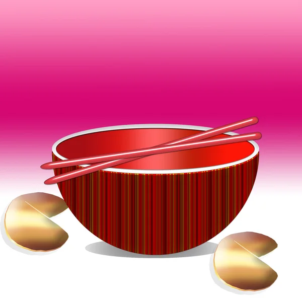 Rice bowl — Stock Vector