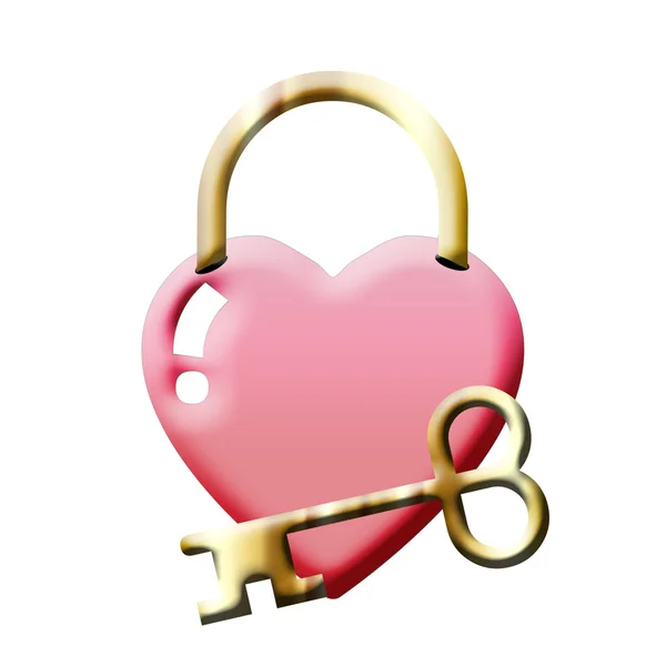 Heart lock — Stock Vector