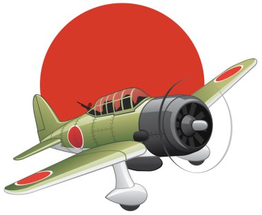 Japanese WW2 bomber plane clipart