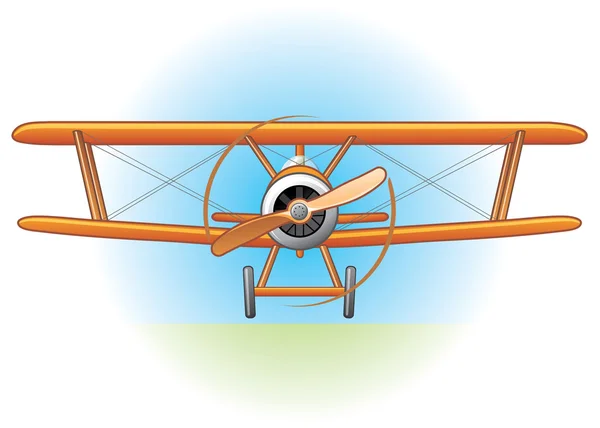 Oldtimer-Flugzeug — Stockvektor