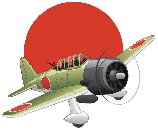 Japanse ww2 bommenwerper vliegtuig — Stockvector