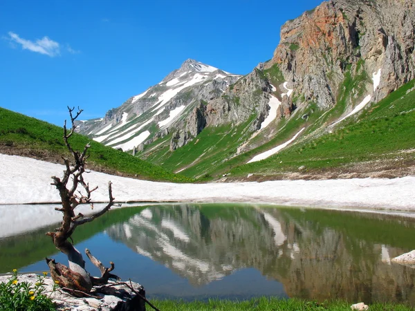 Kaukasus. sjön i bergen. — Stockfoto