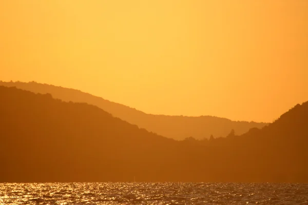 Coucher de soleil en orange — Photo