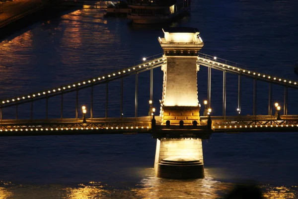 Chain Bridge, Budapest Rechtenvrije Stockfoto's