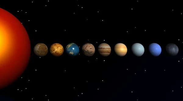 Planetas e sol — Fotografia de Stock