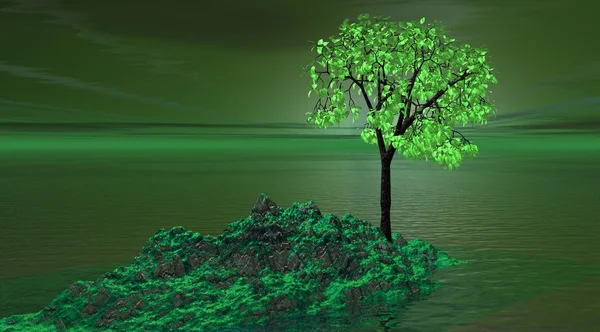 Дерево зелений — стокове фото