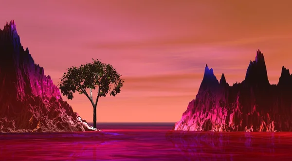 Landschaft rosa — Stockfoto