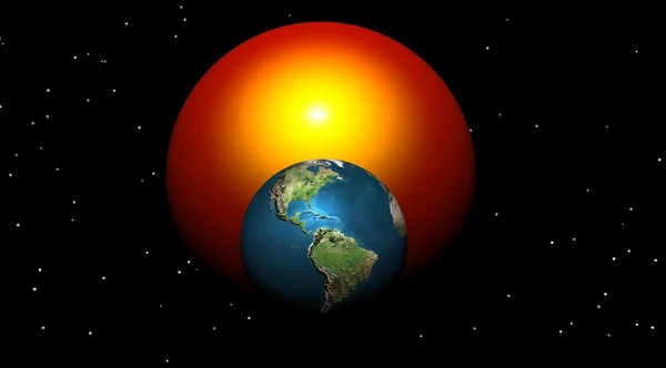Solen och planeten — Stockfoto