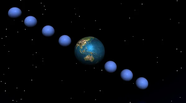 Planets blue — Stock Photo, Image