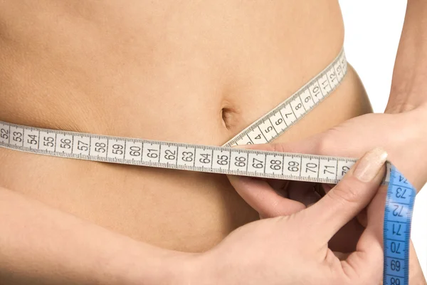 L'estomac de la femme avec mesure . — Photo