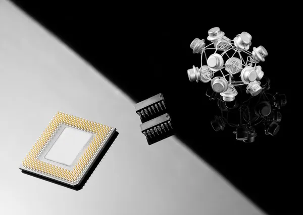 Processador e transistor — Fotografia de Stock