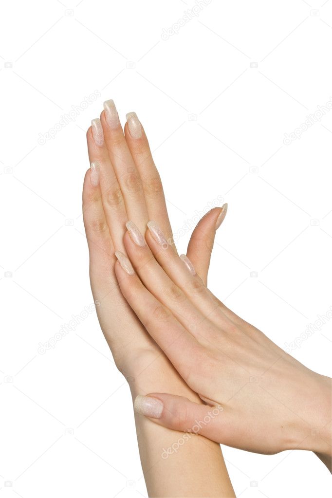 Two woman hands