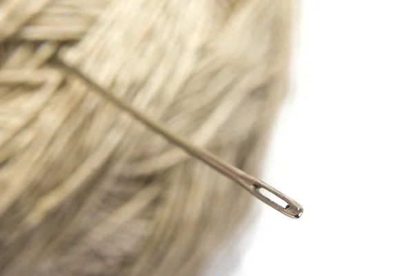 Needle with ball of the threads — Stock Photo, Image