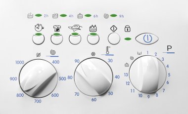 Washing machine control panel clipart