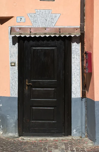 Black door — Stock Photo, Image