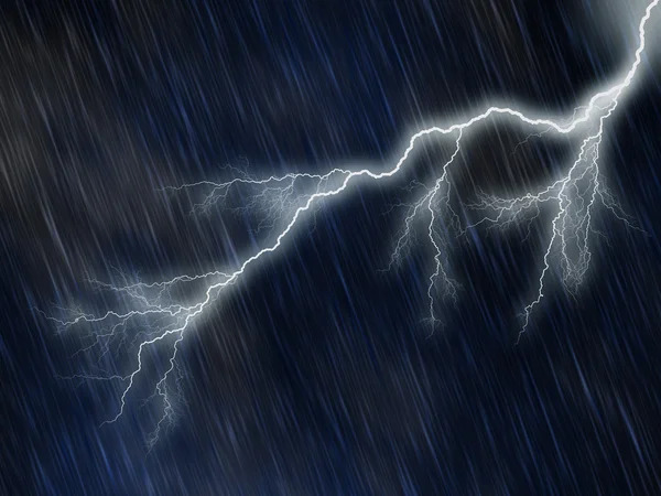 Дождливая и бурная ночь Стоковое Изображение