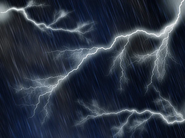 Regenachtig en stormachtige nacht — Stockfoto
