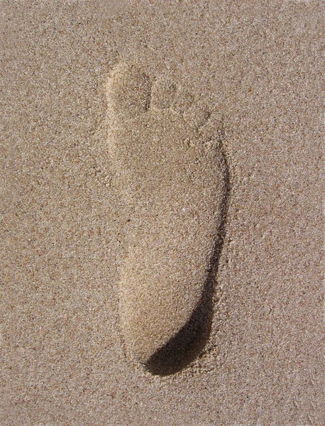 Footprint in Desert Sand — Stock Photo, Image