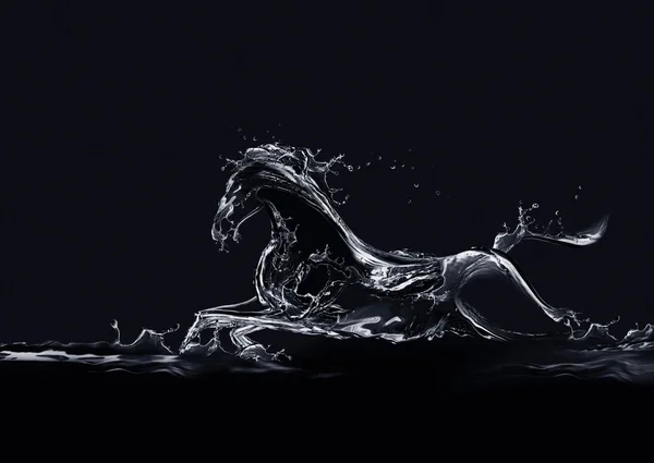 Black Water Horse — Stock Photo, Image