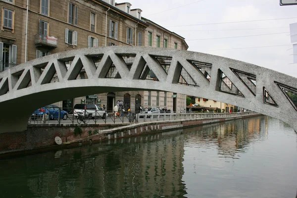 Puente sobre el Milán Imagen de archivo