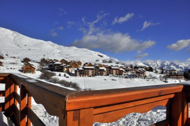 A view from terrace in Savoie clipart