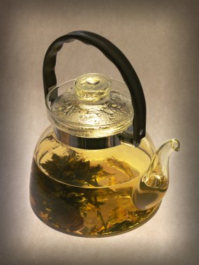 Teapot with tea clipart
