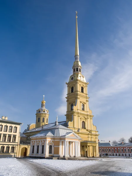 Kathedrale des Petrus und des Pflasters im Winter — Stockfoto
