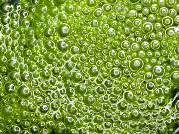 Фон с зелеными пузырями — стоковое фото