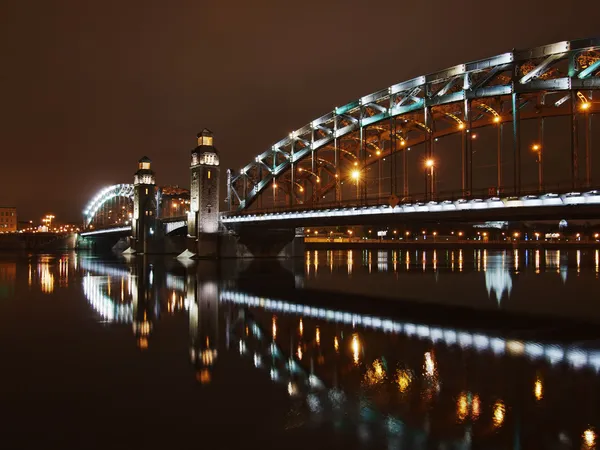 Skvělá piter most v noci — Stock fotografie