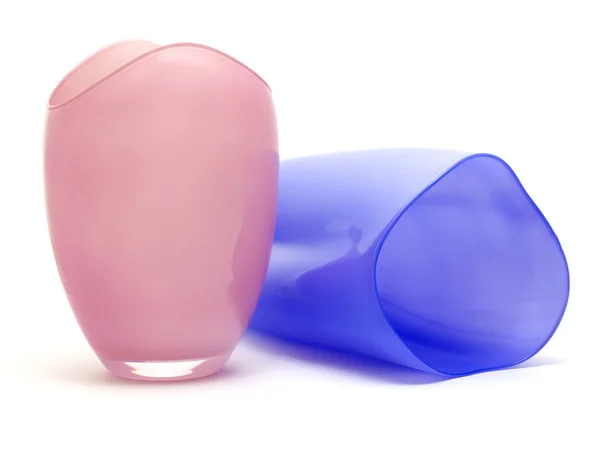 Vaso blu e rosa — Foto Stock