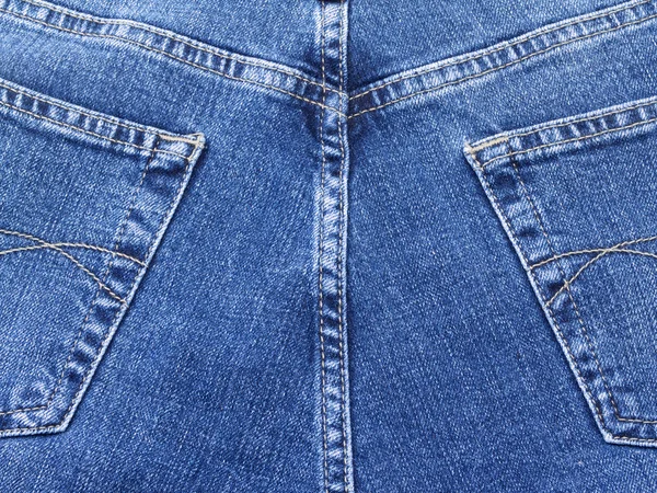 Blaue Jeans auf dem Rücken — Stockfoto