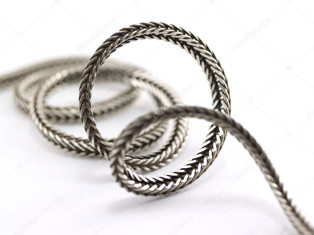 Coiling silver chain