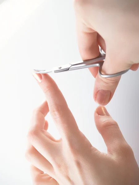 stock image Scissors manicure