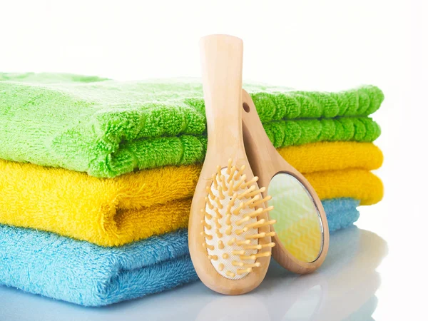 Towels on a table — Stock Photo, Image