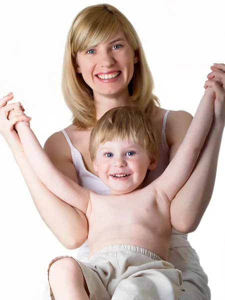 Porträt der Mutter mit dem Sohn — Stockfoto