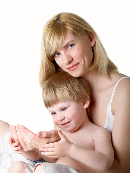 Portret van moeder met de zoon — Stockfoto