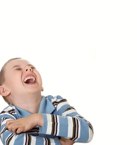 Chłopak śmiejąc się — Zdjęcie stockowe