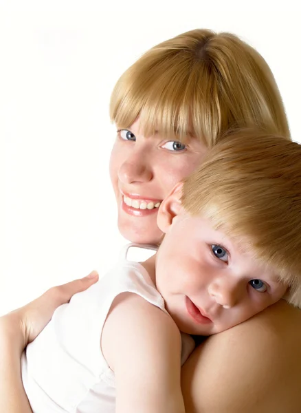 Retrato de mamá con el hijo — Foto de Stock
