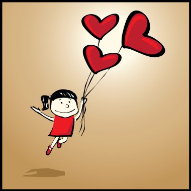 You can fly when you are in love clipart