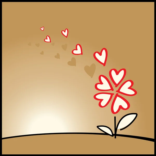 Kärlekens blomma — Stock vektor