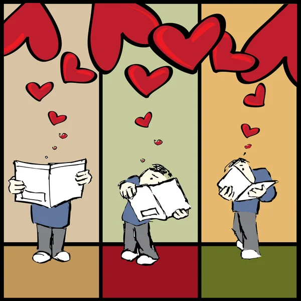 Romantický milenec dopisy — Stockový vektor