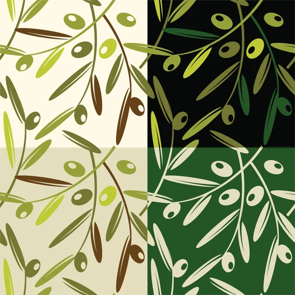 无缝复古图案用橄榄 — 图库矢量图片