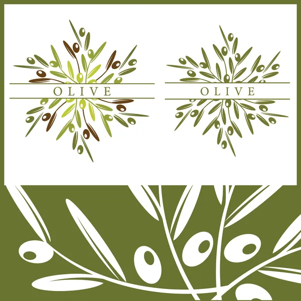 Olive fond rétro — Image vectorielle