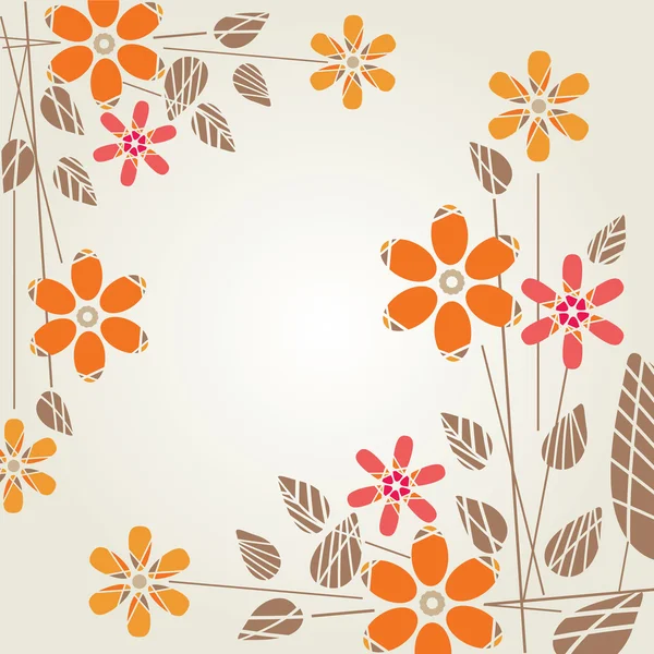 Moderner Hintergrund mit Blumen — Stockvektor