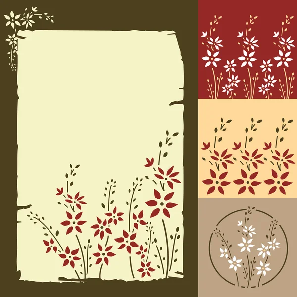 Bezešvé retro květinovým vzorem. pergamen — Stockový vektor