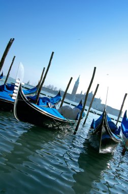 Gondolas in Venice clipart